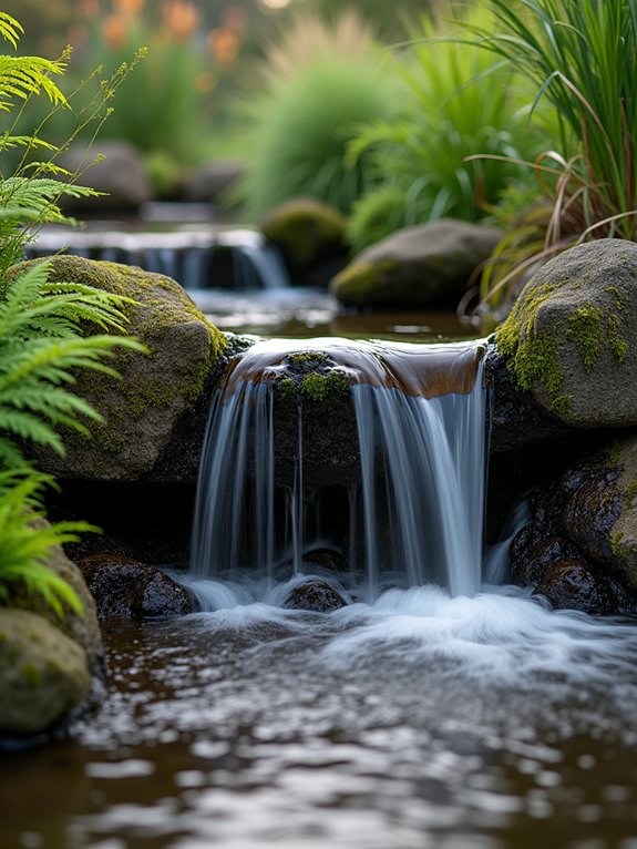 pondless waterfall garden feature