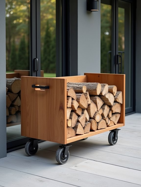 portable firewood storage solution