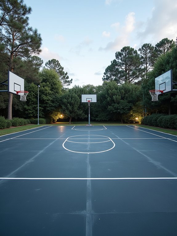 professional backyard basketball court