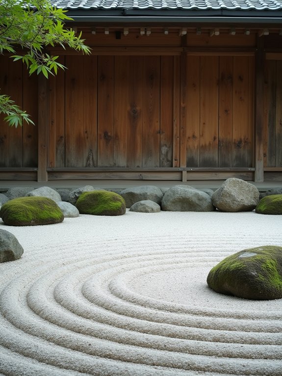 raked gravel garden design