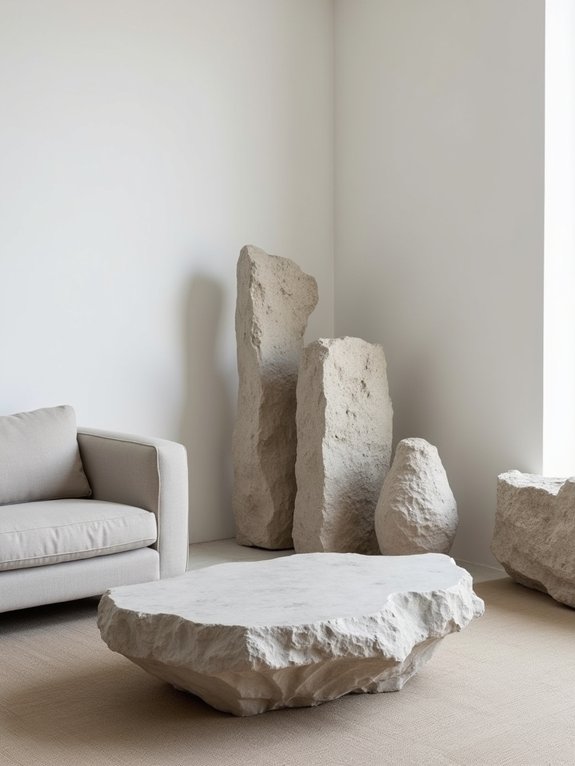 raw stone accent pieces