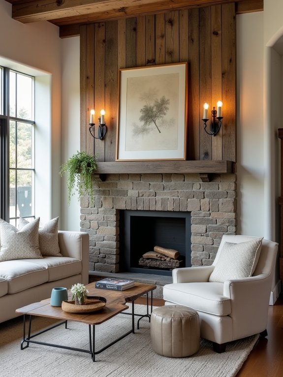 reclaimed wood wall accents