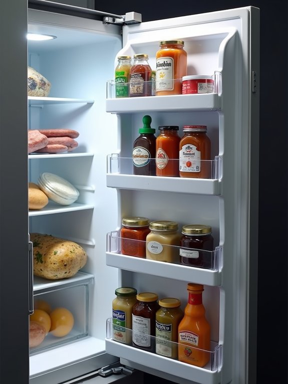 refrigerator door organization tips