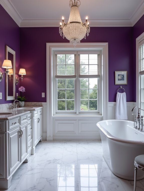 regal purple and white elegance