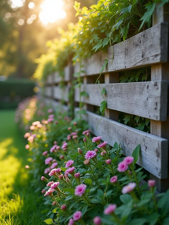 repurposed rustic garden borders