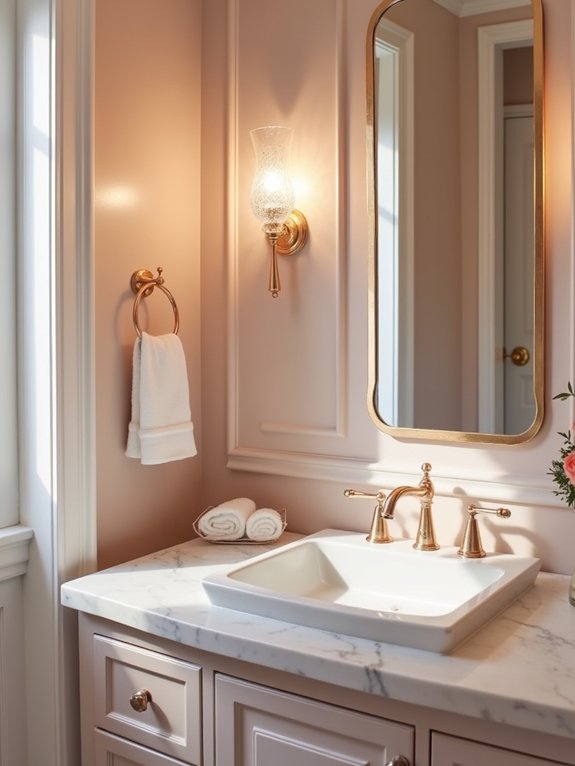 romantic bathroom lighting sconces