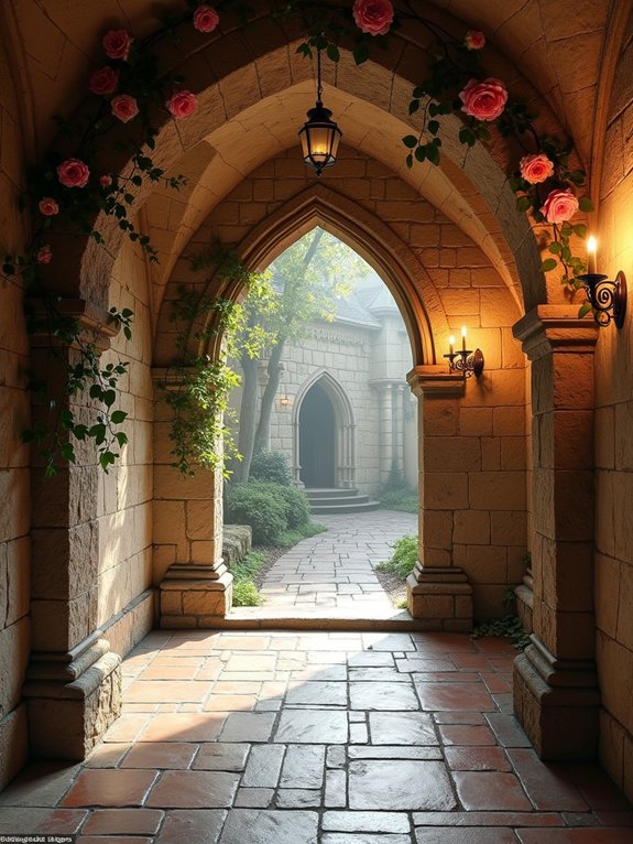 romantic curved architectural elements