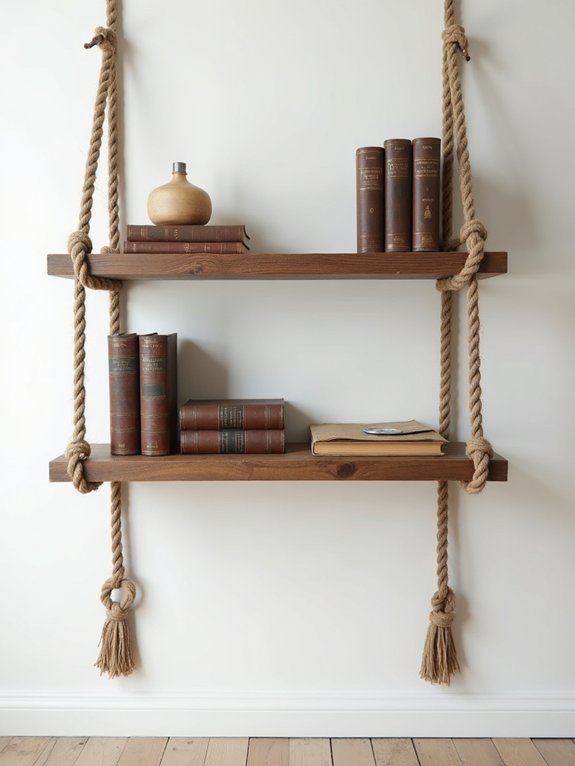rope shelf diy project