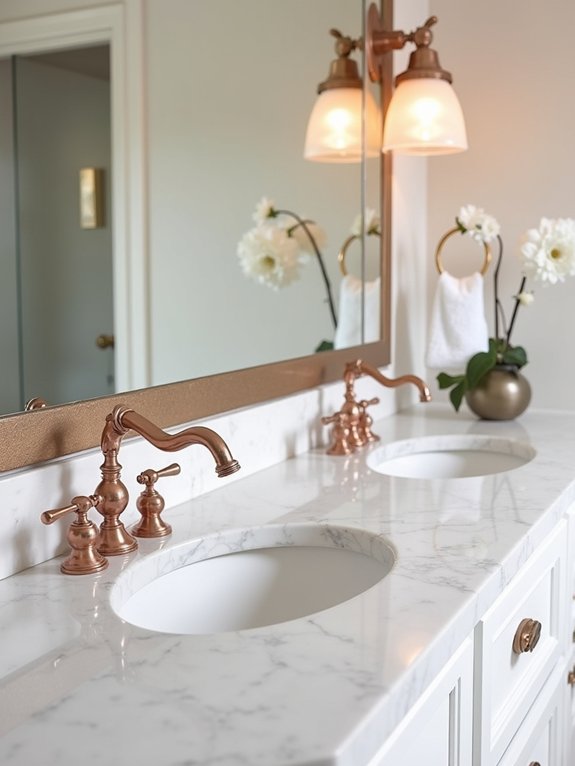 rose gold bathroom elegance