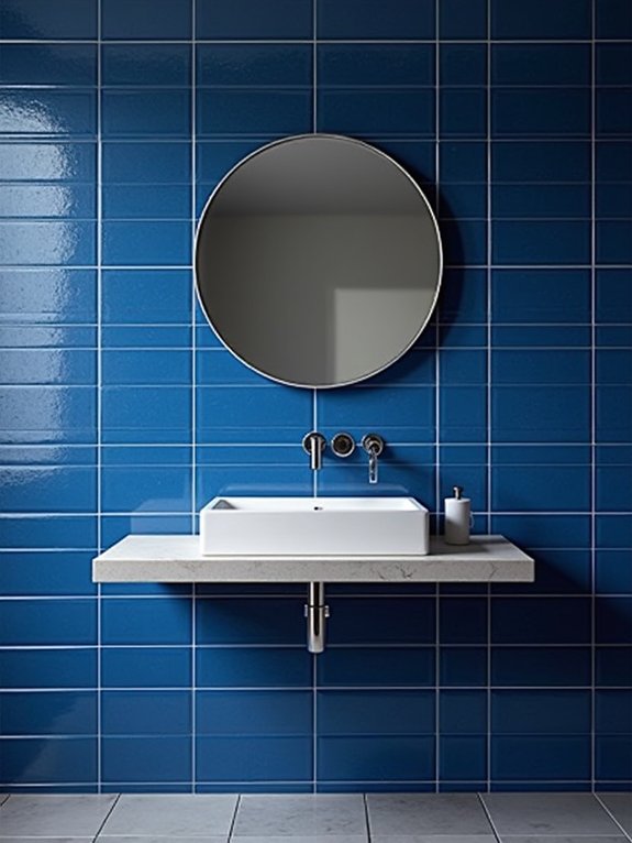royal blue bathroom elegance