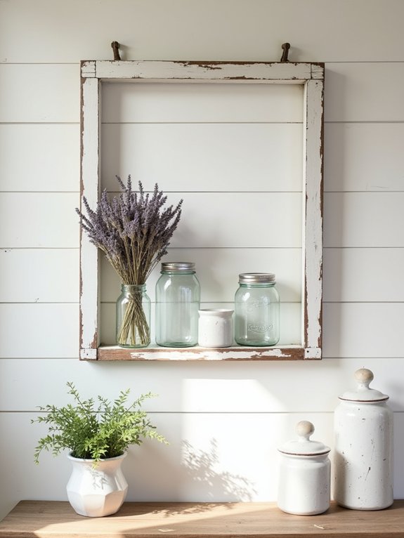 rustic antique window displays