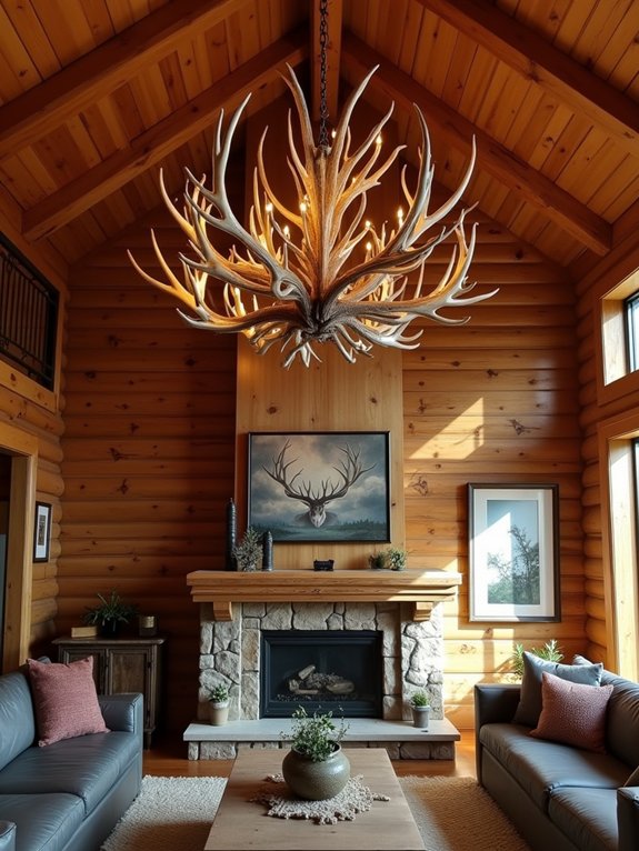 rustic antler lighting fixtures