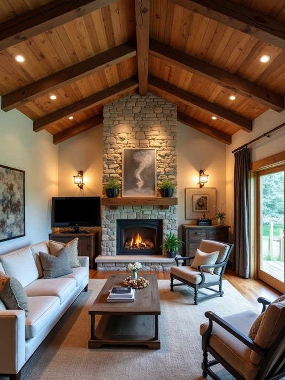 rustic beams for charm