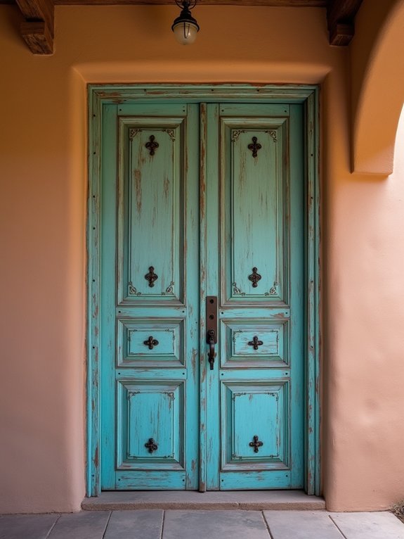 rustic distressed wooden doors