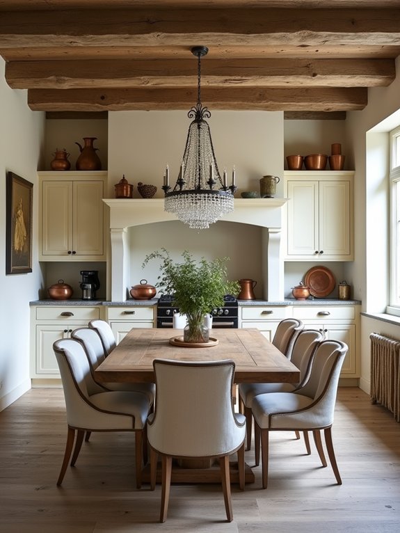 rustic elegance in dining
