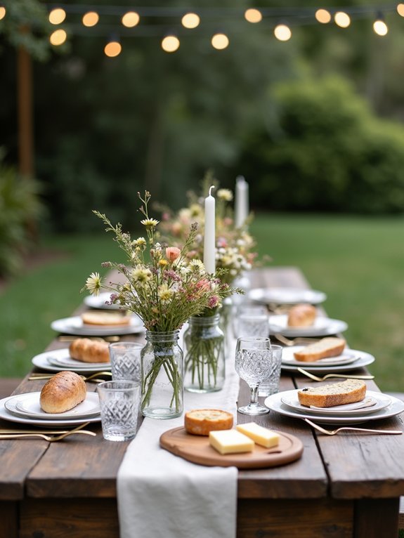 rustic garden dining decor