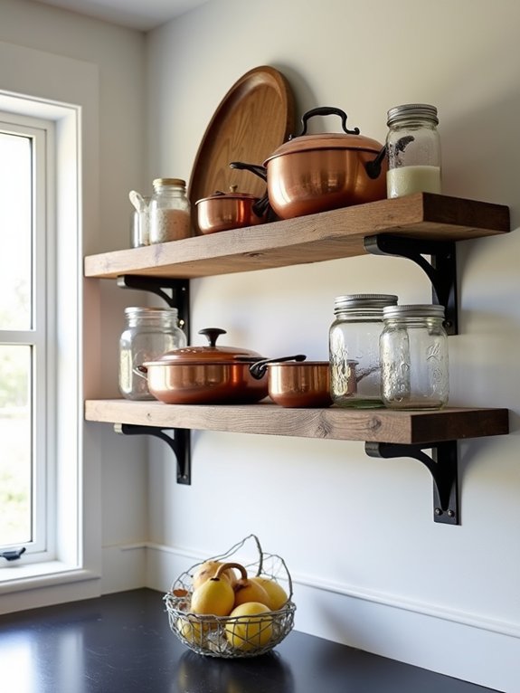 rustic industrial shelving solutions
