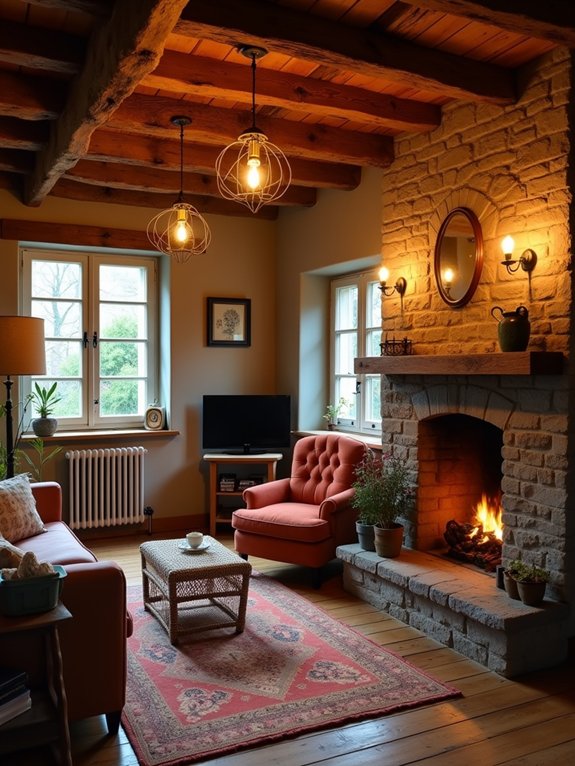 rustic lighting for coziness