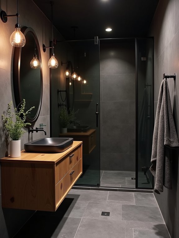 rustic modern bathroom design