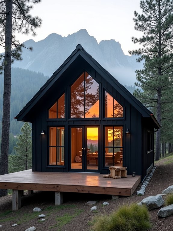 rustic modern mountain retreat