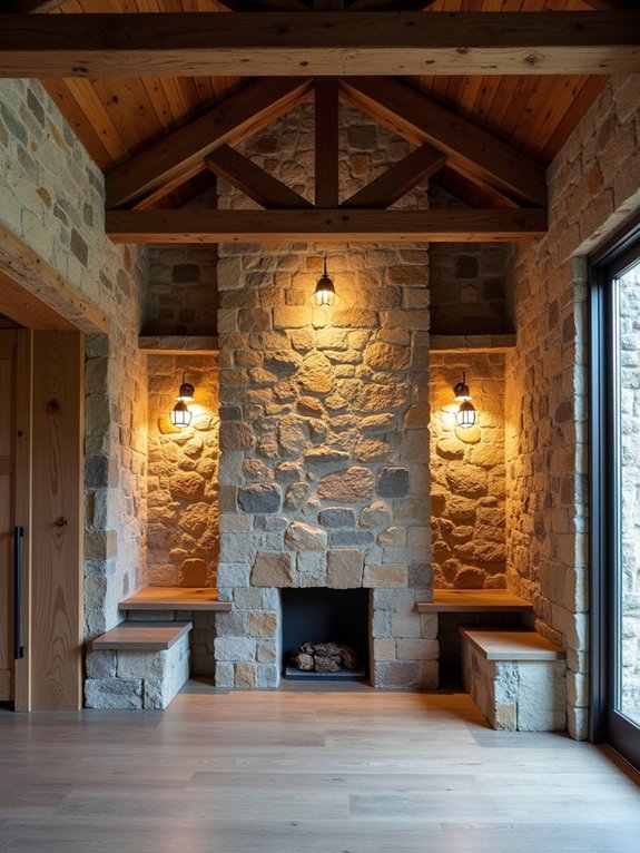 rustic natural stone walls