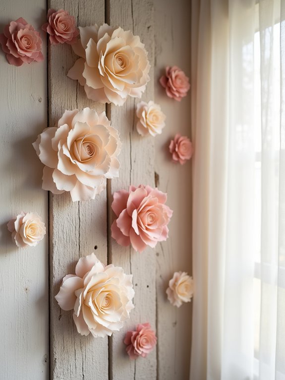 rustic paper flower arrangement