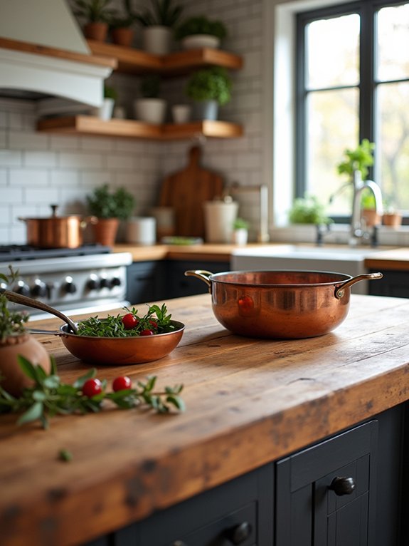rustic reclaimed wood countertops