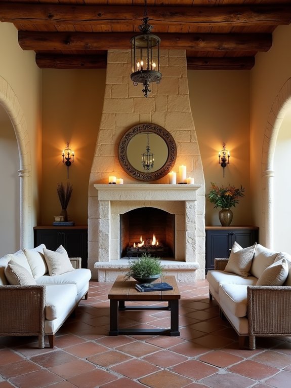 rustic stone wall elegance