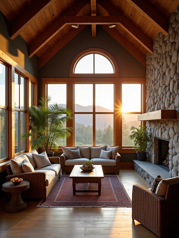 rustic timber frame outdoor retreat