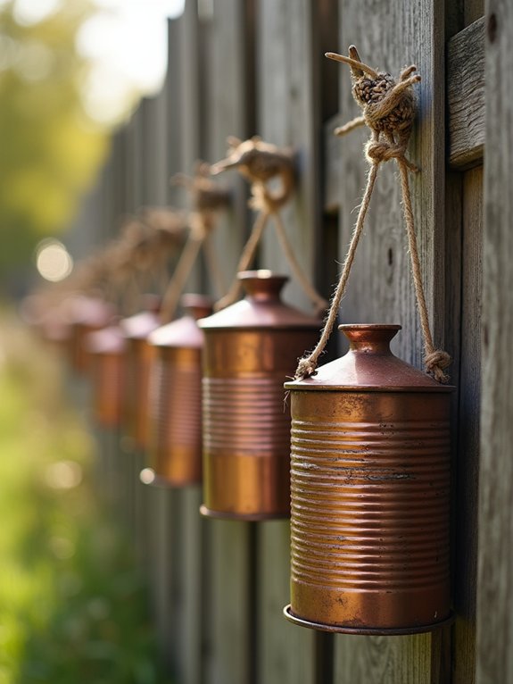 rustic tin can bird feeders