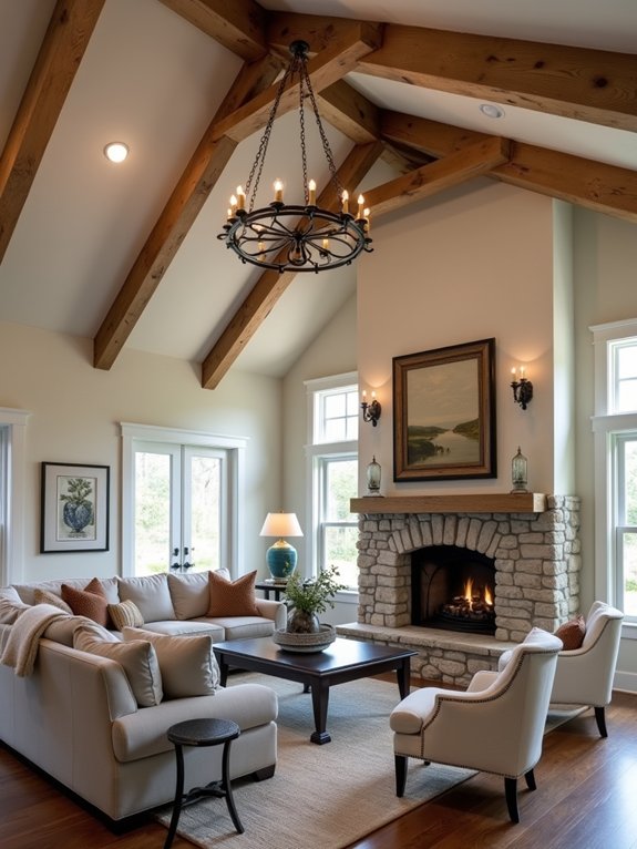 rustic wooden beam elegance