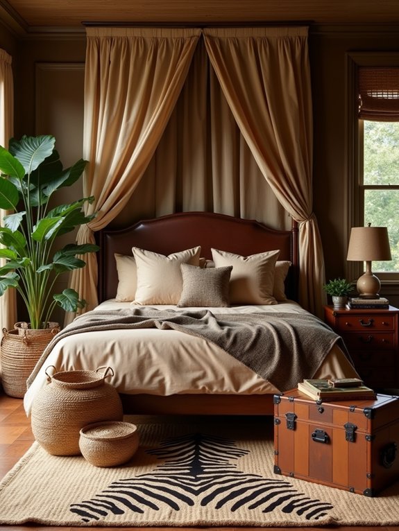 safari inspired bedroom retreat