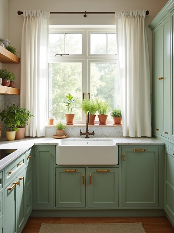 sage green kitchen elegance