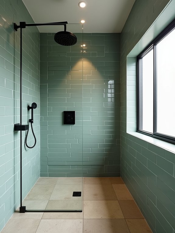 sage green subway tile sanctuary