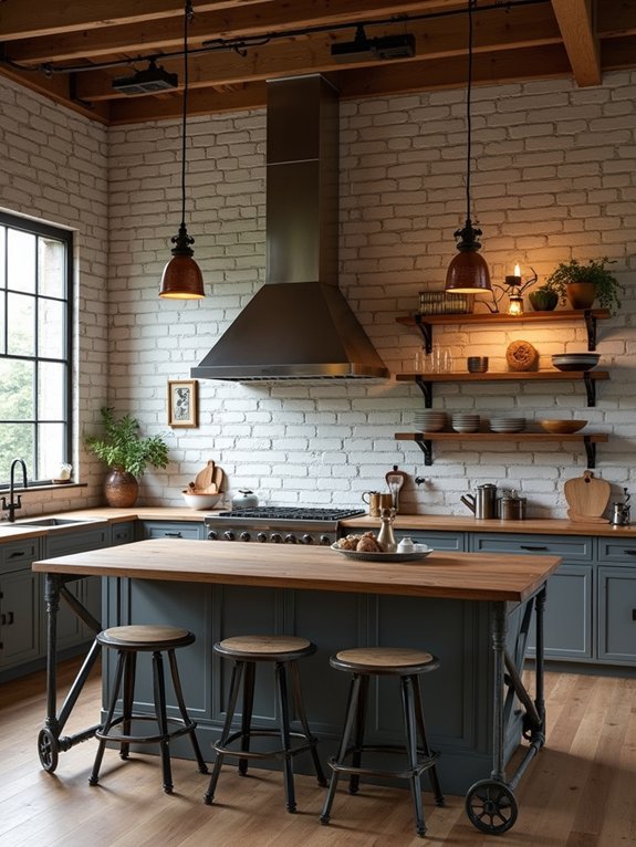 salvaged materials enhance kitchens