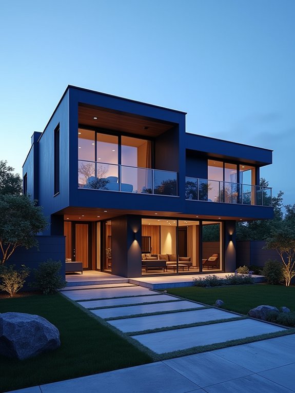 sapphire blue modern elegance