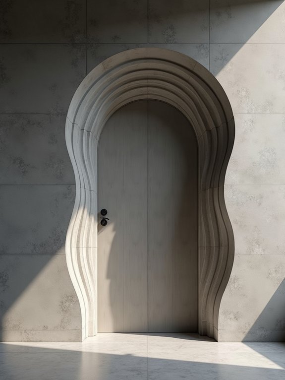 sculptural concrete doorway designs