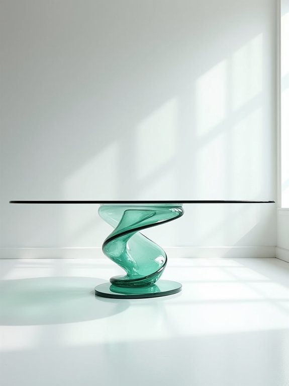sculptural glass design centerpiece