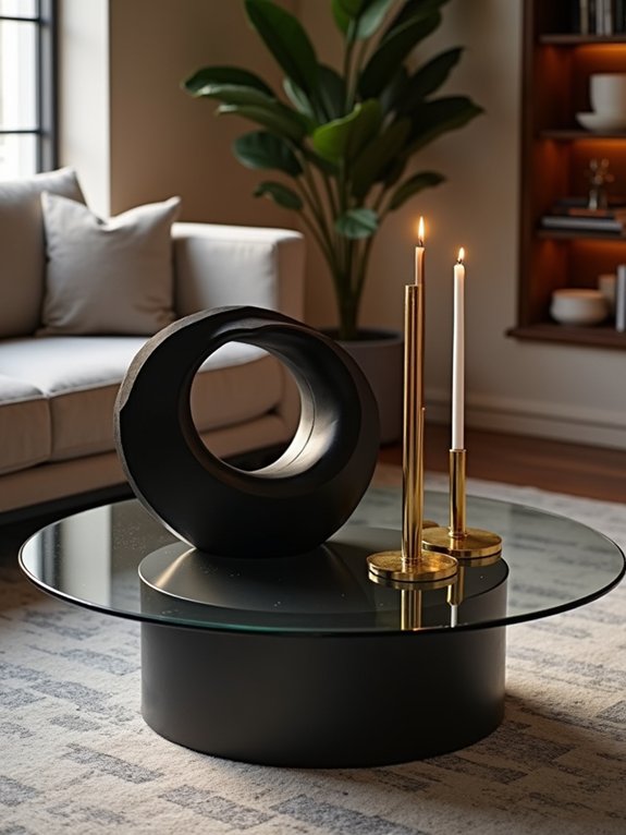 sculptural pieces create height