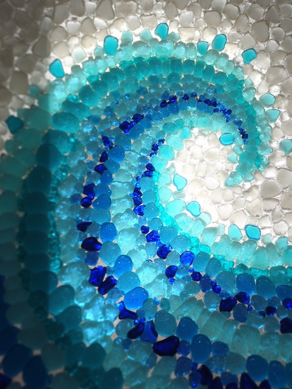 sea glass mosaic decor