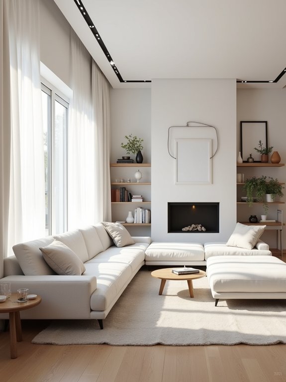 seamless open concept living spaces