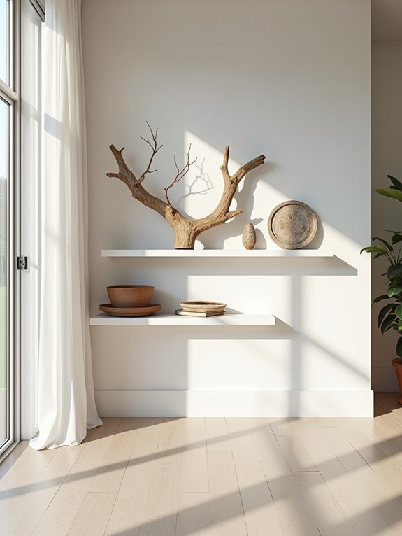 seaside serenity with driftwood