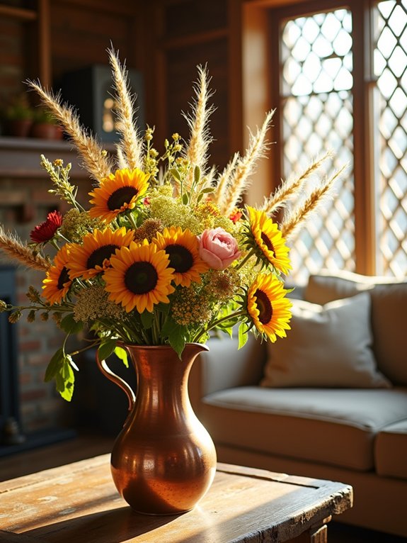 seasonal floral home arrangements