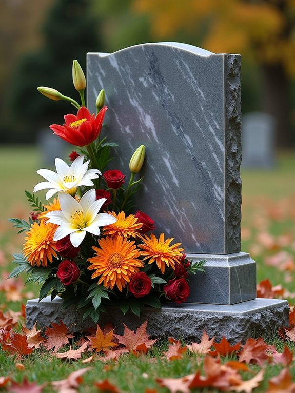 seasonal floral tribute arrangements
