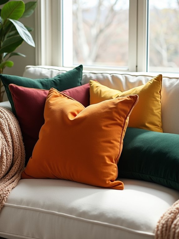 seasonal throw pillow colors