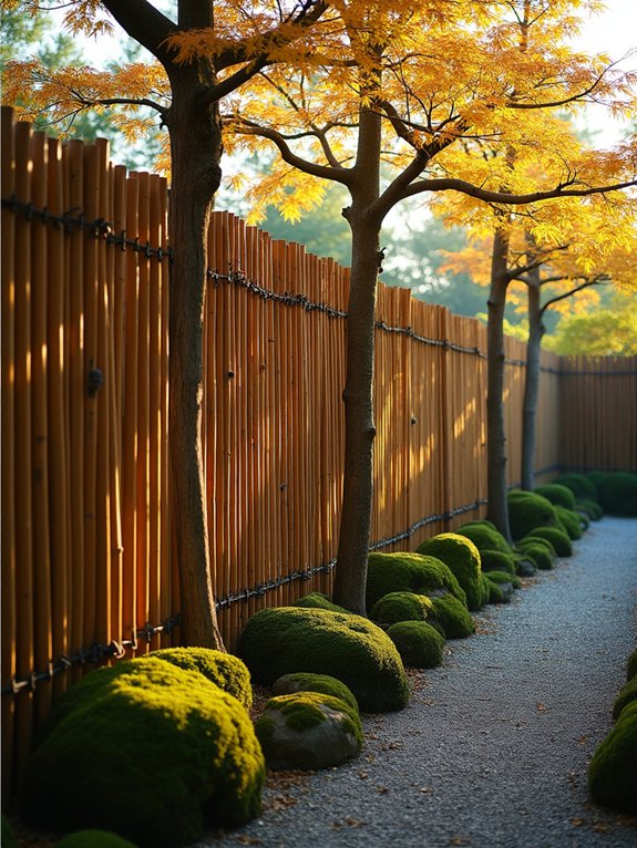 serene bamboo garden fencing