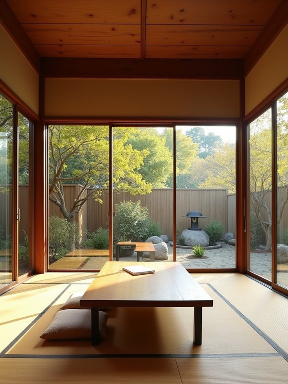 serene japanese tea room