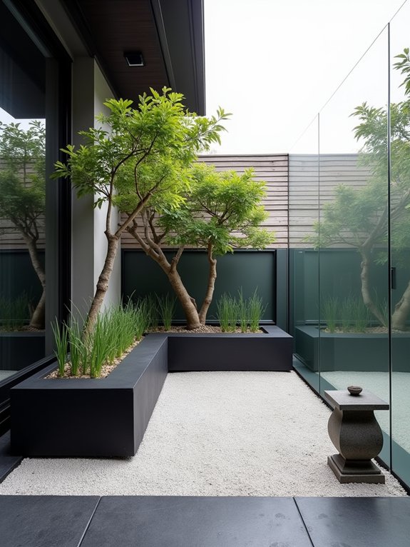 serene minimalist balcony garden