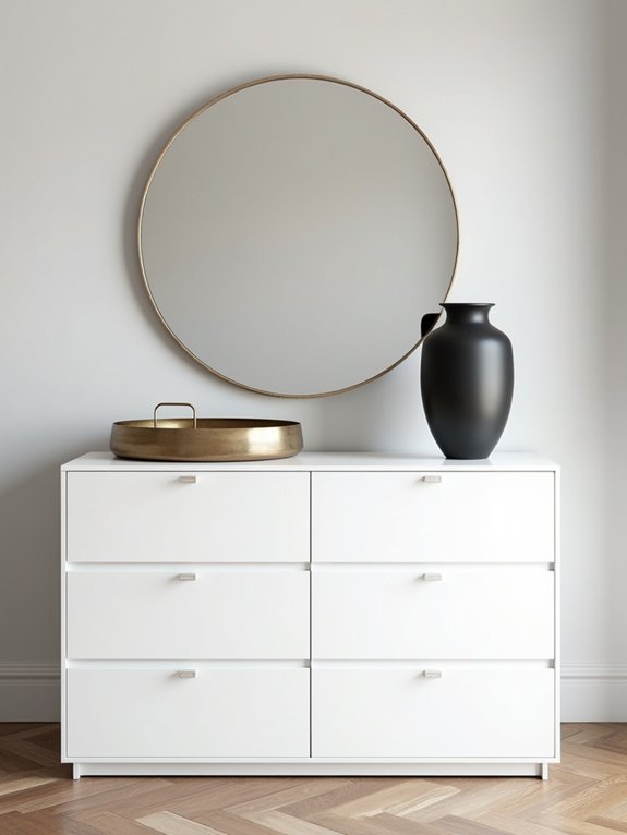 serene minimalist dresser decor