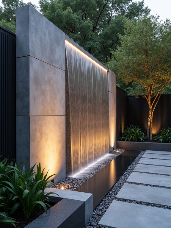 serene modern water features